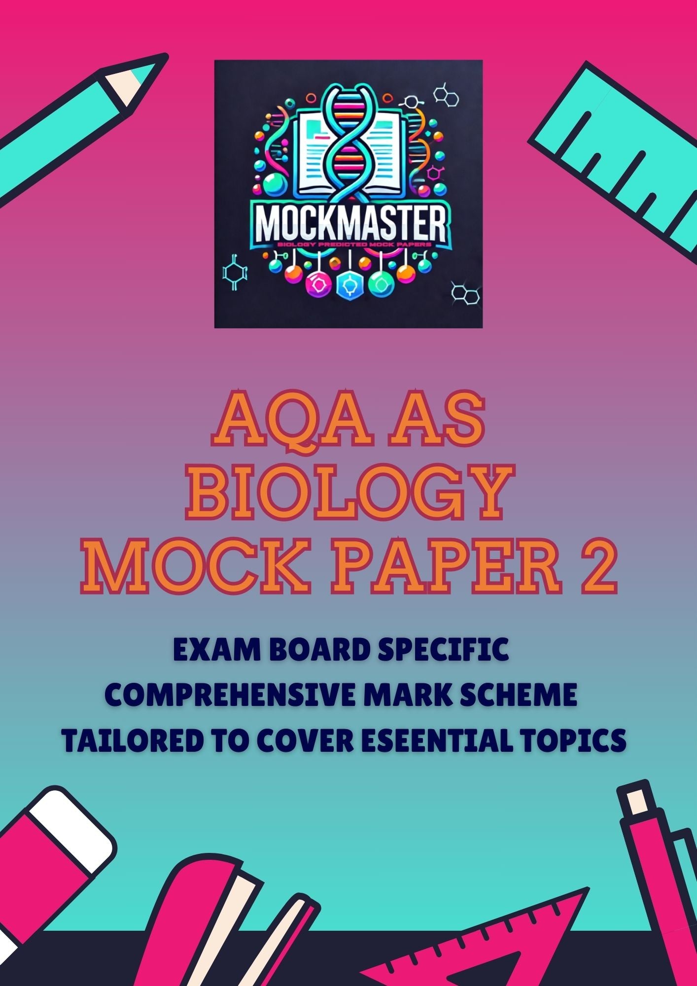 AQA AS Biology Mock Paper 2 with Mark Scheme